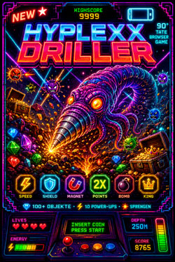 Driller – Hochkant Spiel im TATE-Modus