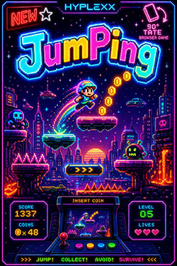 Jumping – Vertikales Springspiel im 90° Format